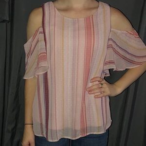 Dress Top w/ Peek-a-Boo Shoulders